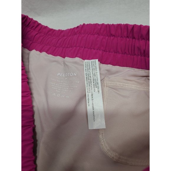 Peloton Woman's Athletic Run Tulip Shorts Fuchsia Lined Pull-on 4"in Medium - Picture 7 of 9